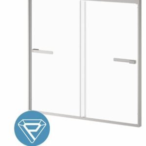 Akcess 2.0 60" x 60" 2-Panel Sliding Tub Door - Pure Nickel DR2075-125-005 Kalia