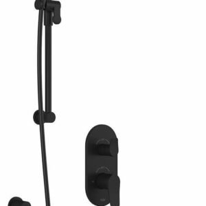 Moroka TD3 Plus Thermostatic Integrated Diverter Shower System with Wall Arm (Less Valve) - Matte Black BF1927-160-100 Kalia
