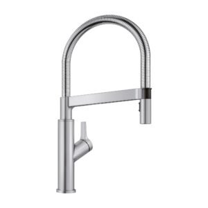 Solenta Kitchen Faucet with Spring Pulldown Spray - Stainless 401991 Blanco