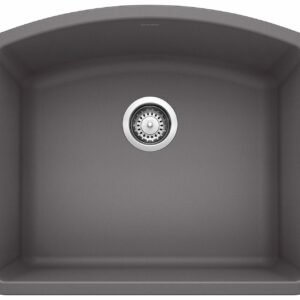 Diamond U 1 Bowl Undermount Silgranit Sink - Cinder 401404 Blanco