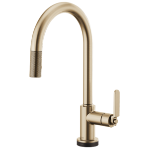 Litze SmartTouch Kitchen Faucet with Pulldown Spray Arc Spout and Industrial Handle - Luxe Gold 64044LF-GL Brizo