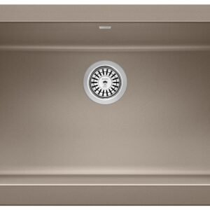 Vintera 30 1 Bowl Silgranit Apron Front Kitchen Sink - Truffle 402587 Blanco