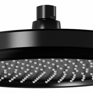 Rustik 9" Round Rainshower Shower Head - Black 103605-165 Kalia