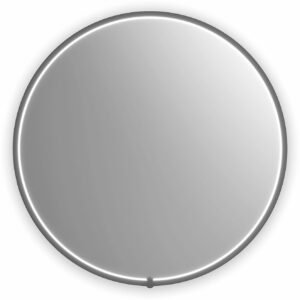 Nox 36" x 36" Round LED Lighted Mirror - Black MR2201-570-001 Kalia