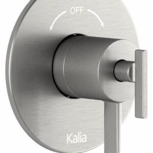 RoundOne Valve Trim for 2-Way Thermostatic Coaxial Valve With Integrated Diverter - Pure Nickel 104090-125 Kalia
