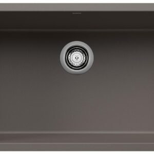Precis 27 1 Bowl Silgranit Undermount Kitchen Sink - Volcano Gray 402925 Blanco