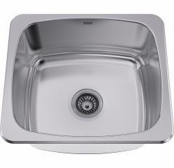 20-1/8" 1 Bowl Dual Mount Kitchen Sink - Stainless Steel S6810-1 Franke
