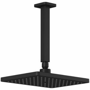 SquareOne 10-1/4" Rainshower Shower Head and Vertical Ceiling Arm - Matte Black BF1646-160 Kalia