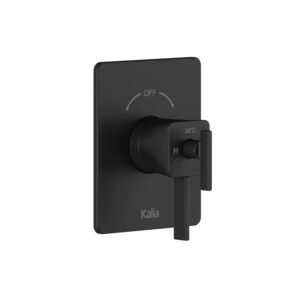 SquareOne Valve Trim for 2-Way Thermostatic Coaxial Valve With Integrated Diverter - Matte Black 104091-160 Kalia