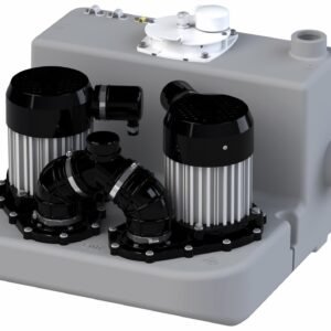 Sanicom 2 240V 2HP Duplex Gray Water Drain Pump - Gray 028 Saniflo