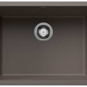 Precis 24 1 Bowl Silgranit Undermount Kitchen Sink - Volcano Gray 402923 Blanco