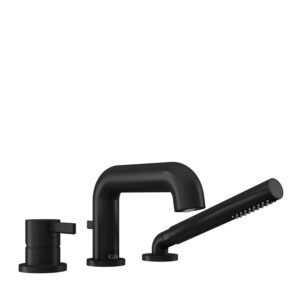Basico 3-Piece Roman Tub Filler with Hand Shower - Matte Black BF1771-160 Kalia