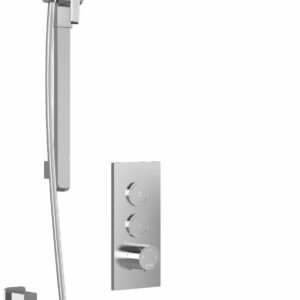 SquareOne TB2 Plus Thermostatic Push-Button Shower System with Wall Arm - Chrome BF2068-110-100 Kalia