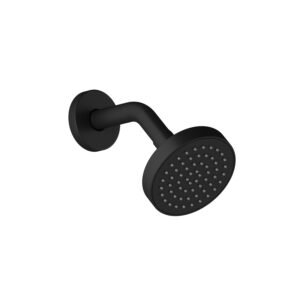 Basico 4" Shower Head and Wall Arm and Round Flange - Matte Black BF1759-160 Kalia