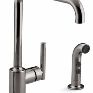 Purist Kitchen Faucet with Separate Side Spray - Vibrant Titanium 7508-TT Kohler