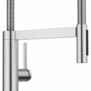 BlancoCulina II Kitchen Faucet with Spring Pulldown Spray - PVD Steel 527472 Blanco