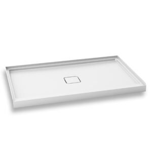 Kover 60" x 36" Alcove Acrylic Shower Base with Centre Drain - White BW1228-240 Kalia