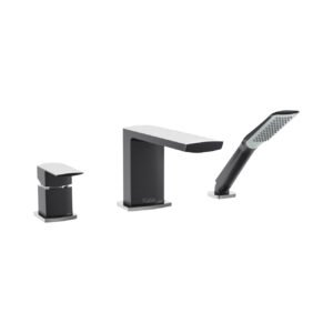 Grafik 3-Piece Roman Tub Faucet with Hand Shower - Black/Chrome BF1292-150 Kalia