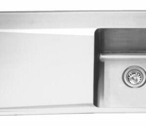 36" 1-Hole 1 Bowl Drop-In Kitchen Sink with Drainboard on Left - Stainless Steel LBSDBL6408P-1-1 Franke