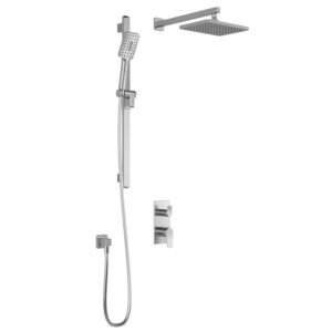 Moroka TD2 Thermostatic Integrated Diverter Shower System with Wall Arm (less valve) - Chrome BF1923-110 Kalia