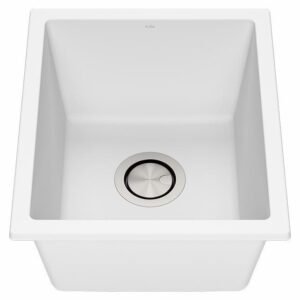 Bacia 15" Granistone Undermount or Drop-In Bar Sink - White KS2118-310 Kalia