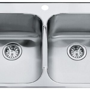 Steel Queen 31-1/4" 1-Hole 2 Bowl Drop-In Kitchen Sink - Stainless Steel QDL2031-7-1 Kindred