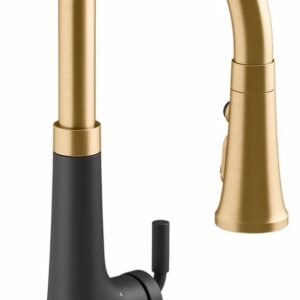 Tone Touchless Kitchen Faucet with Puldown Spray - Matte Black with Brushed Moderne Brass 23766-BMB Kohler