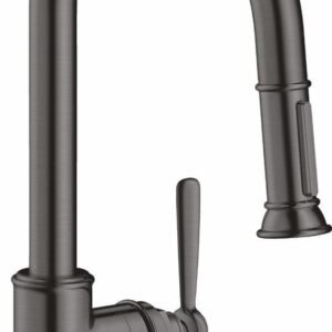 Axor Montreux Kitchen Faucet with Pulldown Spray - Brushed Black Chrome 16581341 Axor