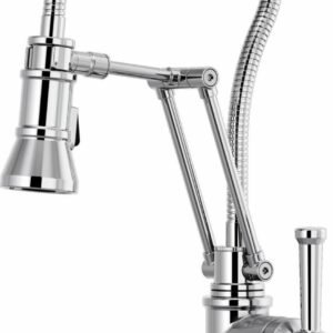 Artesso SmartTouch Articulating Kitchen Faucet with Finished Hose and Pulldown Spray - Chrome 64125LF-PC Brizo