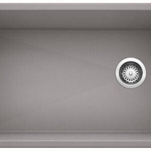 Diamond U Super Single Undermount Silgranit Sink - Metallic Gray 401631 Blanco