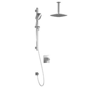 Grafik TCD1 Plus Thermostatic Coaxial Shower System with Vertical Ceiling Arm - Chrome BF1718-110-101 Kalia
