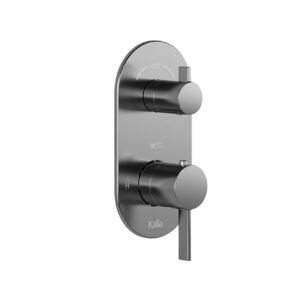 RoundOne Valve Trim for 2 or 3-Way Thermostatic Valve with Integrated Diverter - Chrome 104082-110 Kalia