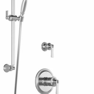 Rustik TD2 Thermostatic Shower System with Vertical Ceiling Arm (less valves) - Chrome BF1520-110-001 Kalia