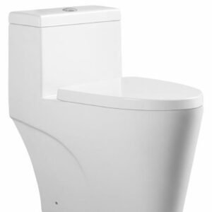 SimmonsComfort Height  Dual Flush 16.5" One-Piece Toilet with Side Cover - White BT10165-TDFSC Duval