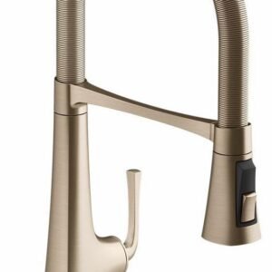 Graze Semi-Professional Kitchen Sink Faucet with 21-9/16" Spout - Vibrant Brushed Bronze 22061-BV Kohler