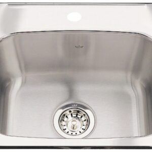 Steel Queen 19-1/8" 1-Hole 1 Bowl Drop-In Bar/Prep Sink - Stainless Steel QSL1719-8-1 Kindred