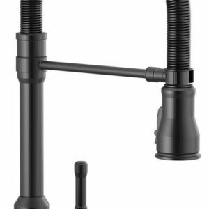 Broderick Touchless Kitchen Faucet with Pulldown Spray - Matte Black 9690TL-BL-DST Delta