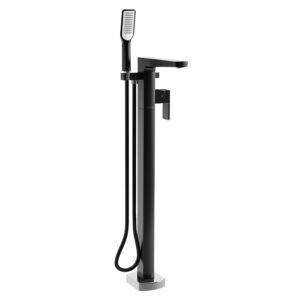 Grafik 3-Piece Floor Mount Tub Filler with Hand Shower - Black/Chrome BF1293-150 Kalia