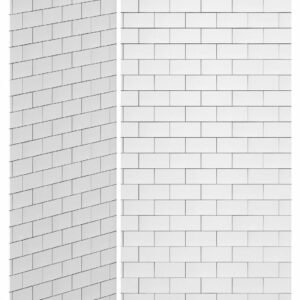 36 x 36 2-Panel Shower Wall Kit for Corner Installation - Tiles 700 Gloss WA2006-700-001 Kalia