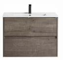 Alden Vanity 30" x 18" 2-Drawer Vanity (Cabinet Only) - Plaid Grey DC2218-30GRY Duval