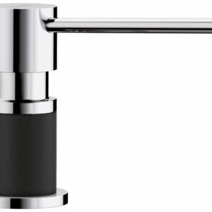 Lato Kitchen Soap Dispenser - Chrome/Coal Black 402574 Blanco