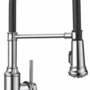 Empressa Semi-Pro Kitchen Faucet with Pulldown Spray - Chrome 442508 Blanco