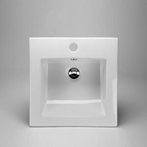 1-Hole Drop-In Bathroom Sink - White 36811 Acritec