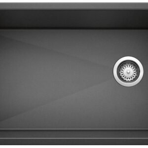 Diamond U Super 1 Bowl Silgranit Undermount Kitchen Sink - Anthracite 401623 Blanco