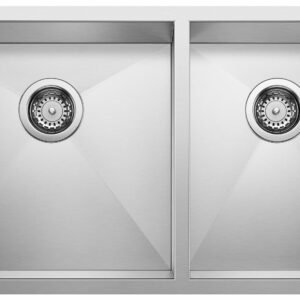 Quatrus U 1-3/4 2 Bowl Undermount Kitchen Sink - Stainless 401244 Blanco