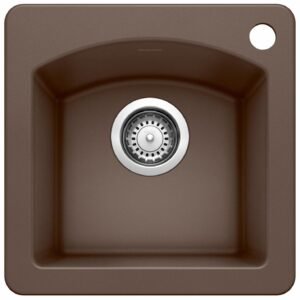 Diamond Mini 1 Bowl Drop-In Silgranit Sink - Cafe 400366 Blanco