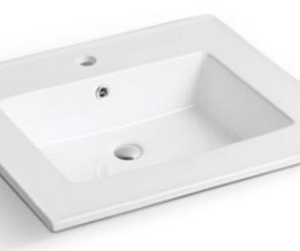 24" x 22" Ceramic Sink Top - White CTB2422NT Duval