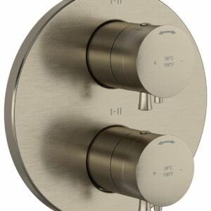 Edge 6-Functions Thermostatic Valve Trim - Brushed Nickel TEDTM46BN RIOBEL