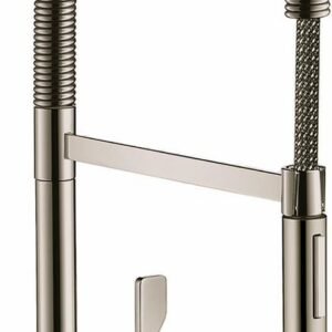 Axor Citterio Semi-Pro Kitchen Faucet with Spring Pulldown Spray - Polished Nickel 39841831 Axor