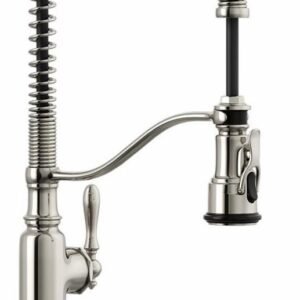 Tournant Semi-Professional Kitchen Faucet with Spring Pulldown Spray - Vibrant Polished Nickel 77515-SN Kohler